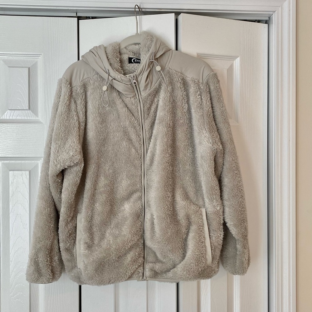 Storm Sherpa Block Zipper Jacket, Gray